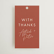 "Jot" - Wedding Favor Tags in Peach Cream by Snow and Ivy - Front