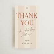 "Ambrosial" - Wedding Favor Tags in Butter by Pixel and Hank - Front