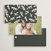 "Botanical Crest" - Wedding Favor Tags in Ink by Kelly Watkins - Back of Card Options