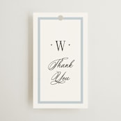 "Dotted Classic" - Wedding Favor Tags in Hydrangea by Carolyn MacLaren - Front