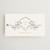 "Vintage Whimsy" - Wedding Favor Tags in Peony by Corinne Malesic - Front