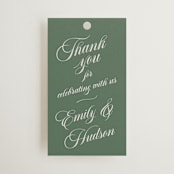 "Enchanted" - Wedding Favor Tags in Garden by Alston Foster - Front