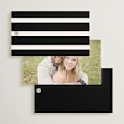 "Modern Classic Names" - Wedding Favor Tags in Onyx by Emily Betts - Back of Card Options