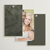 "leafy wreath" - Wedding Favor Tags in Cotton by Kate Ahn - Back of Card Options