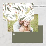 "Peony Wreath" - Wedding Favor Tags in Peach by Joanna Griffin - Back of Card Options