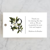 "Conservatory" - Wedding Favor Tags in Honeysuckle by Jennifer Postorino - Front