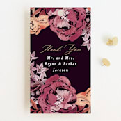 "Fall Floral" - Wedding Favor Tags in Mauve by Alethea and Ruth - Front