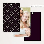 "Fall Floral" - Wedding Favor Tags in Mauve by Alethea and Ruth - Back of Card Options