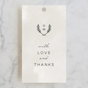 "Elegant Crest" - Wedding Favor Tags in Stone by Ariel Rutland - Front