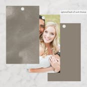 "Elegant Crest" - Wedding Favor Tags in Stone by Ariel Rutland - Back of Card Options