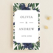 "Ophelia's Garden" - Wedding Favor Tags in Bluebell by Oma N. Ramkhelawan - Front