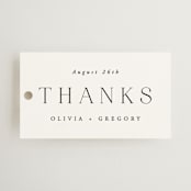 "Classy Type" - Wedding Favor Tags in Lily by Hooray Creative - Front