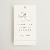 "Overlapping" - Wedding Favor Tags in Cotton by Amy Kross - Front