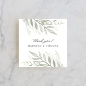 "Sweeping" - Wedding Favor Tags in Linen by Carolyn Nicks - Front