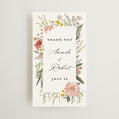 "Organic Florals" - Wedding Favor Tags in Blush by Susan Moyal - Front