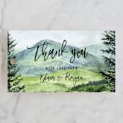 "Into the Woods" - Wedding Favor Tags in Forest by Elly - Front