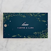 "Dreamkeeper" - Wedding Favor Tags in Midnight by Jennifer Postorino - Front