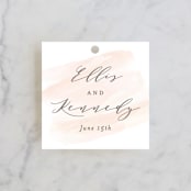 "Sophisticated script" - Wedding Favor Tags in Blush by Hooray Creative - Front