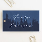 "Aspen" - Wedding Favor Tags in Midnight by Kristie Kern - Front