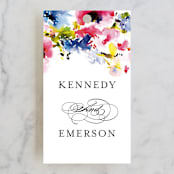 "Technicolor Flora" - Wedding Favor Tags in Poppy by Angela Marzuki - Front