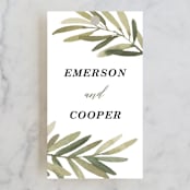 "Olive Branch" - Wedding Favor Tags in Olive by Wildfield Paper Co - Front