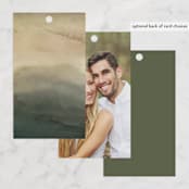 "Olive Branch" - Wedding Favor Tags in Olive by Wildfield Paper Co - Back of Card Options
