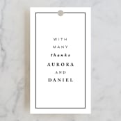 "Prelude" - Wedding Favor Tags in Vanilla by Nazia Hyder - Front