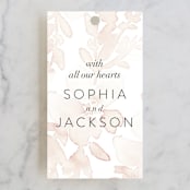 "Ethereal Bouquet" - Wedding Favor Tags in Blush by Petra Kern - Front