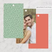 "Floral specimen" - Wedding Favor Tags in Persimmon by Jennifer Wick - Back of Card Options