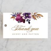 "Fall romance" - Wedding Favor Tags in Jewelled by Creo Study - Front