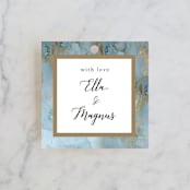 "Something Blue" - Wedding Favor Tags in Aqua by Benita Crandall - Front