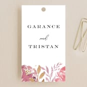 "Grand Bloom" - Wedding Favor Tags in Mauve by Bonjour Paper - Front