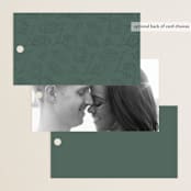 "Roman Shade" - Wedding Favor Tags in Evergreen by Carrie ONeal - Back of Card Options