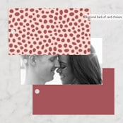 "headline" - Wedding Favor Tags in Rust by Melissa Egan of Pistols - Back of Card Options