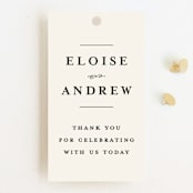 "a grand day" - Wedding Favor Tags in Vanilla by Lea Delaveris - Front