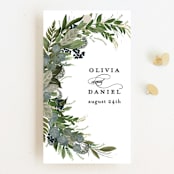 "Side Swept" - Wedding Favor Tags in Navy by Susan Moyal - Front