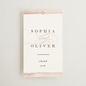 "First Love" - Wedding Favor Tags in Blush by Pixel and Hank - Front