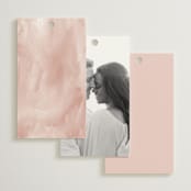 "First Love" - Wedding Favor Tags in Blush by Pixel and Hank - Back of Card Options