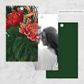 "Tropical Bouquet" - Wedding Favor Tags in Basil by Elly - Back of Card Options