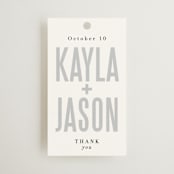 "Monumental" - Wedding Favor Tags in Cotton by Jessie Steury - Front