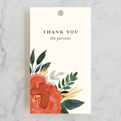 "Flourishing" - Wedding Favor Tags in Bloom by Beth Schneider - Front