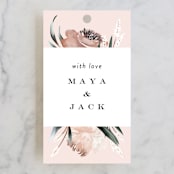 "Rustica" - Wedding Favor Tags in Cantaloupe by Petra Kern - Front