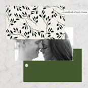 "Botanical Ring" - Wedding Favor Tags in Ivory by Susan Moyal - Back of Card Options