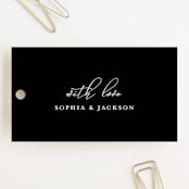 "Kindly Join Us" - Wedding Favor Tags in Pearl by Laura Hamm - Front