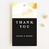"Upper Block" - Wedding Favor Tags in Daisy by Lea Velasquez - Front