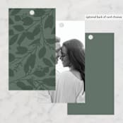 "Falling Branch" - Wedding Favor Tags in Eucalyptus by Amy Kross - Back of Card Options