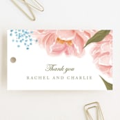 "Peony Gardens" - Wedding Favor Tags in Peony by Inna Moreva - Front
