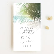 "Summer Palm" - Wedding Favor Tags in Leaf by Baumbirdy - Front