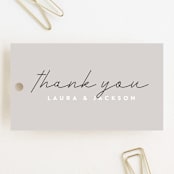 "Styled" - Wedding Favor Tags in Fog by Pixel and Hank - Front
