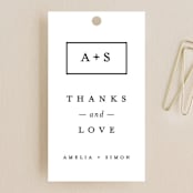 "Elemental" - Wedding Favor Tags in Cloud by Snow and Ivy - Front